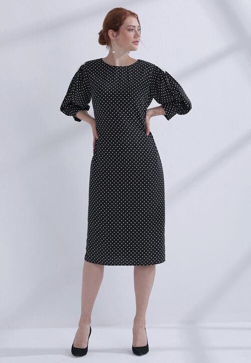 Dress Betty Black Dotted