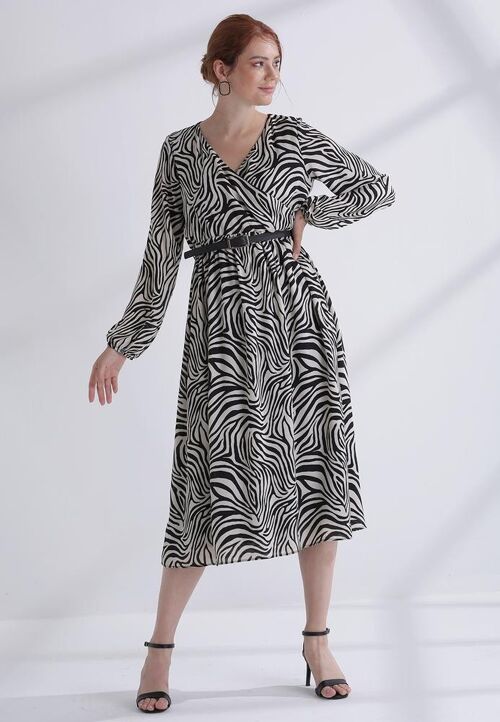 Dress Bianca Zebra Print