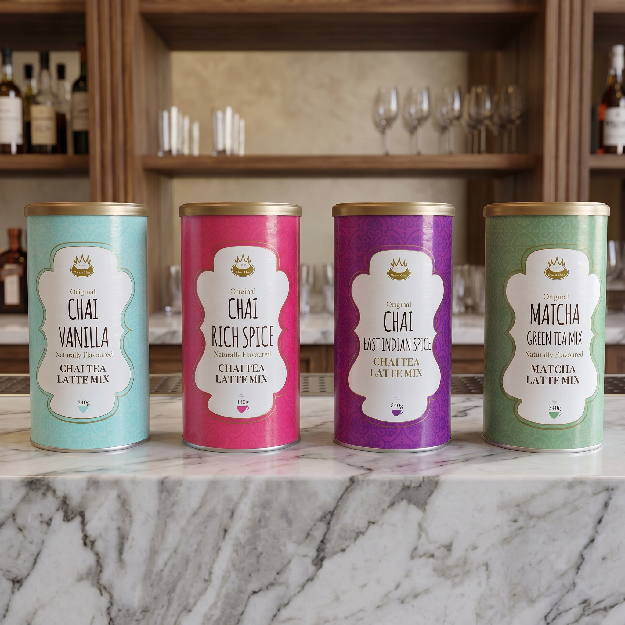 Royal Orient Chai Original Pakket (8 blikken | 4 smaken × 2)