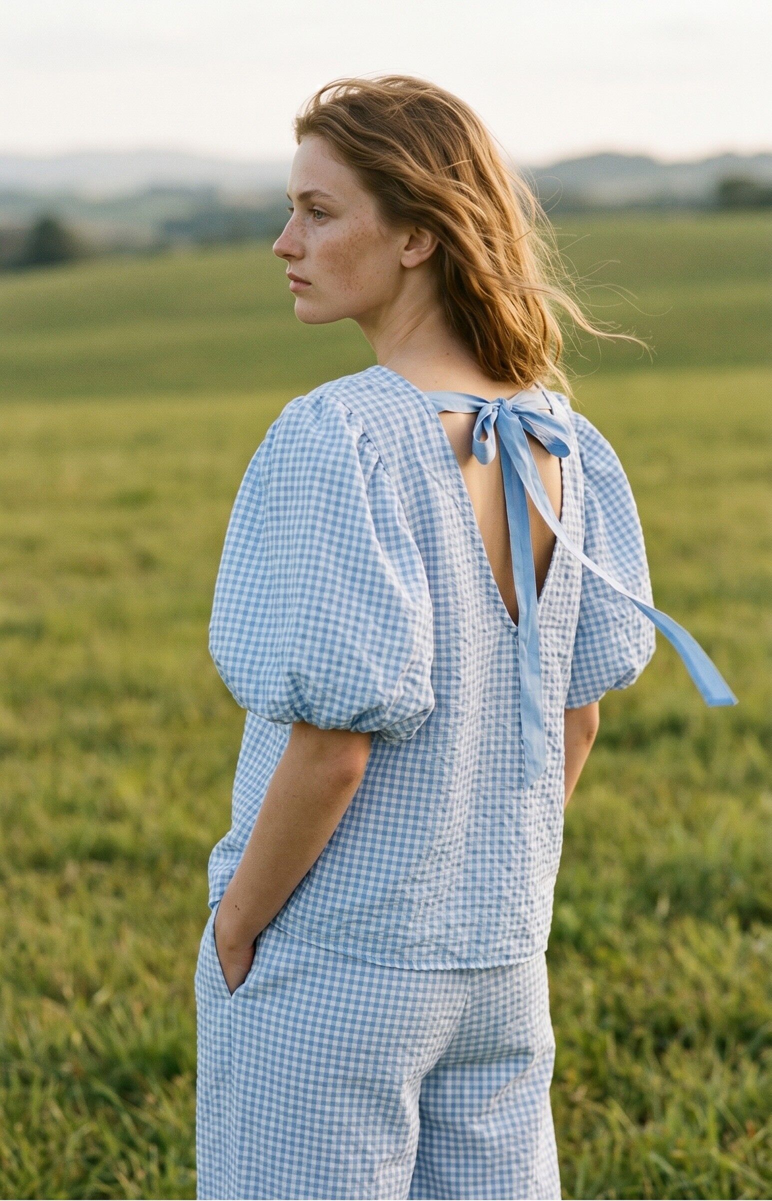 Vichy Check Blouse