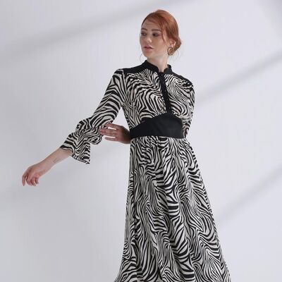 Dress Midi Zebra Print
