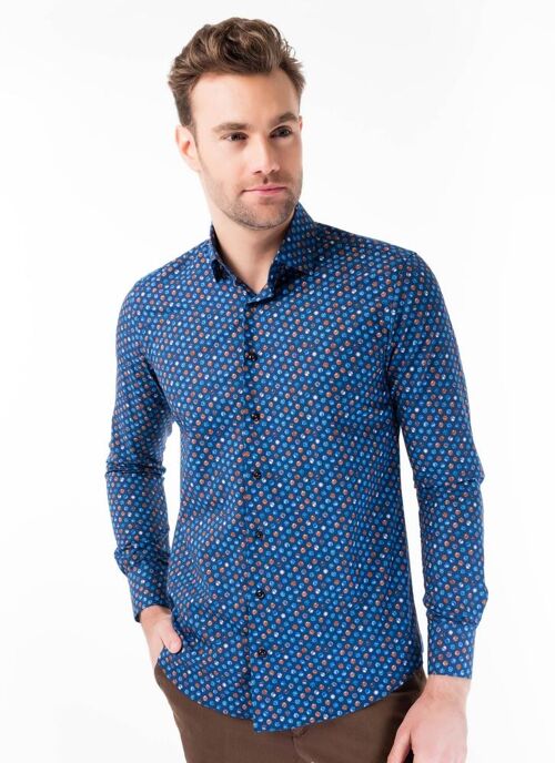 Shirt Men Polka Dots Print