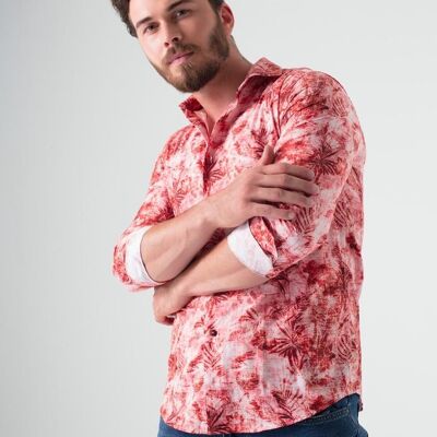 Chemise Homme Hawaii Rouge