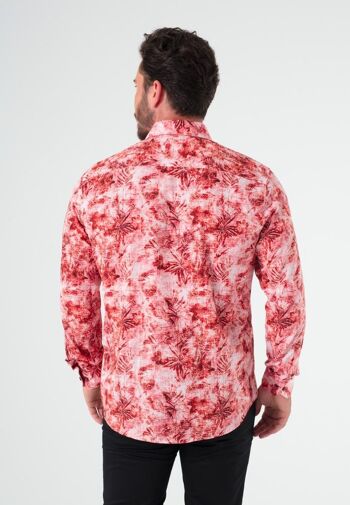 Chemise Homme Hawaii Rouge 3