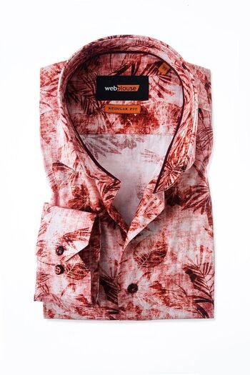 Chemise Homme Hawaii Rouge 4