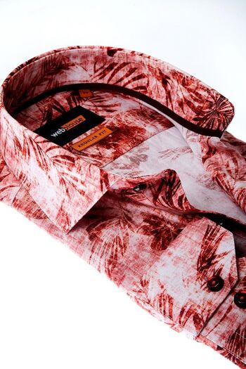 Chemise Homme Hawaii Rouge 5