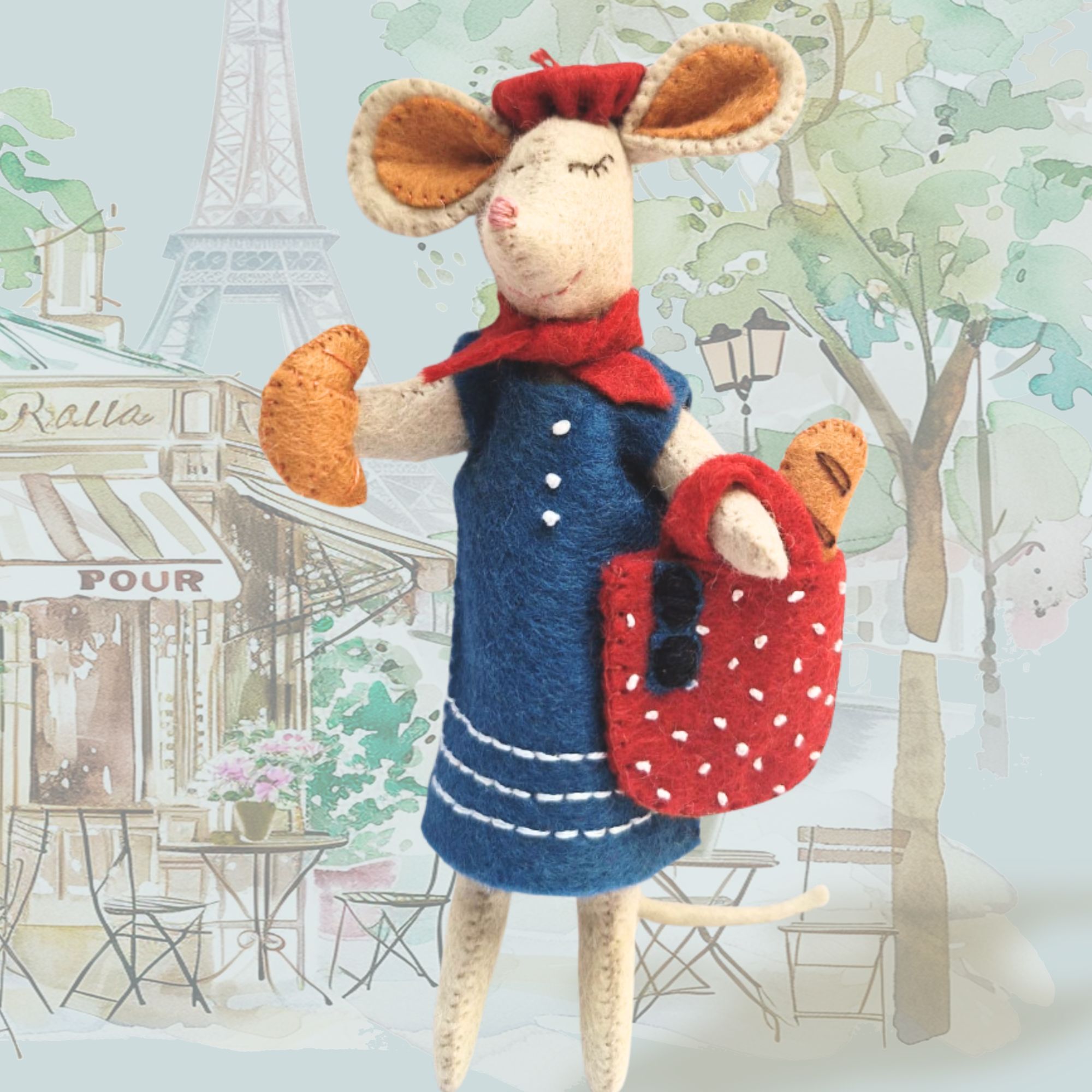 Mini kit per realizzare il Topolino di Parigi in feltro