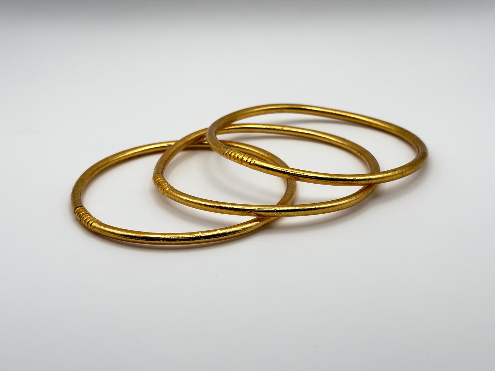 Jonc  bouddhiste fin 2 mm LIGHT GOLD