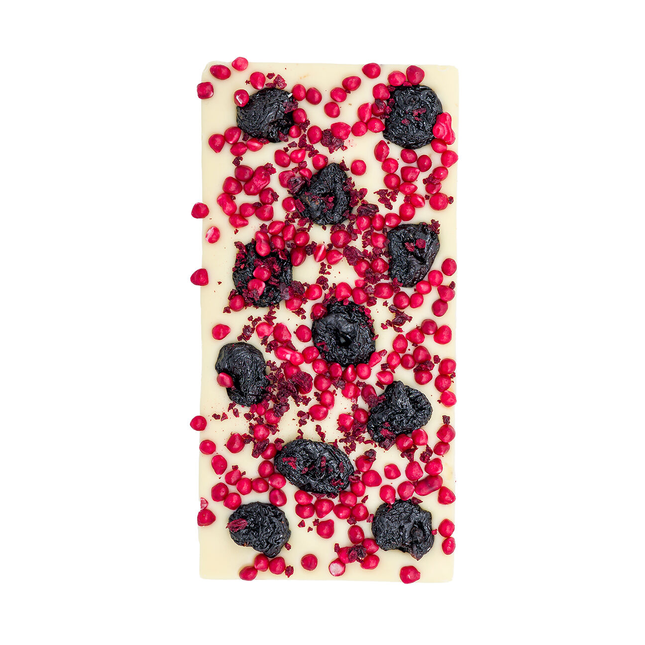 Chocolate Bar Cherry & Raspberry - handmade white chocolate bar with cherry & raspberry