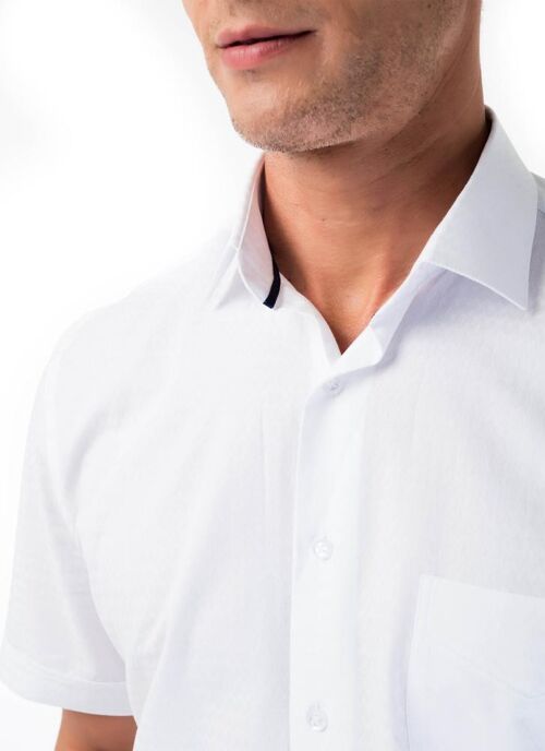 Shirt Men White Short Sleeves