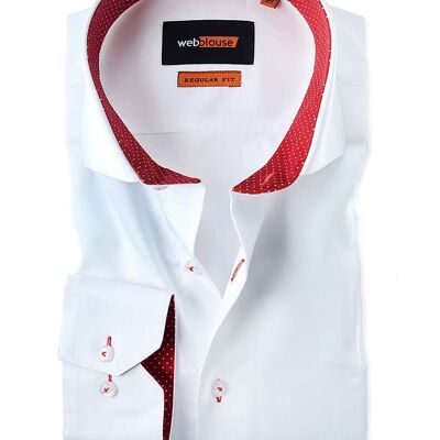 Shirt Men White with Red