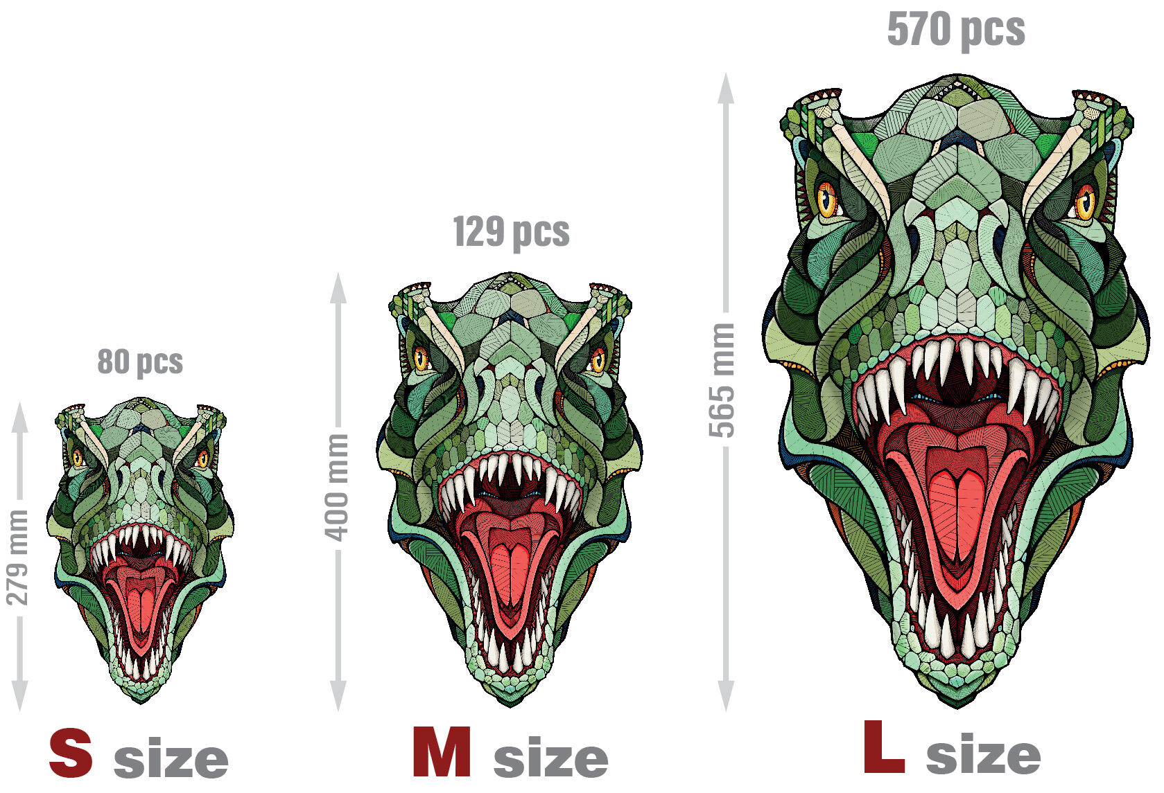Wooden Classic Puzzle "T-Rex"