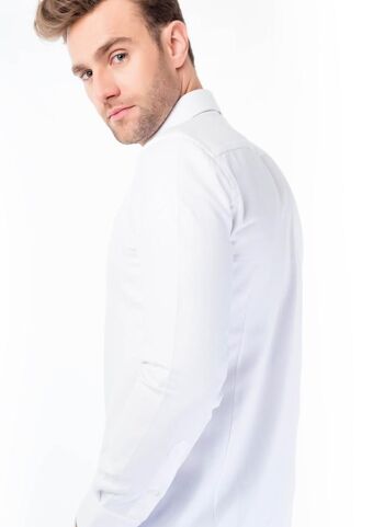 Chemise Homme Blanche Chevrons 3