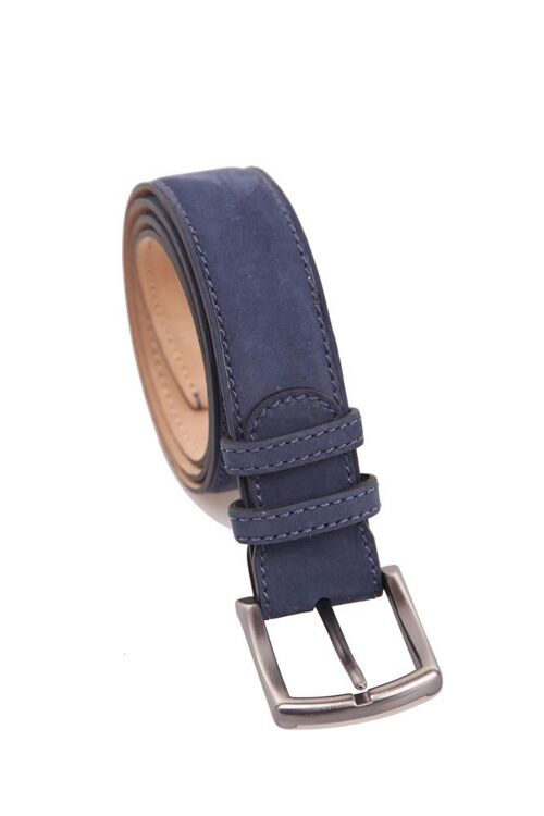 BELT BLUE SUEDE