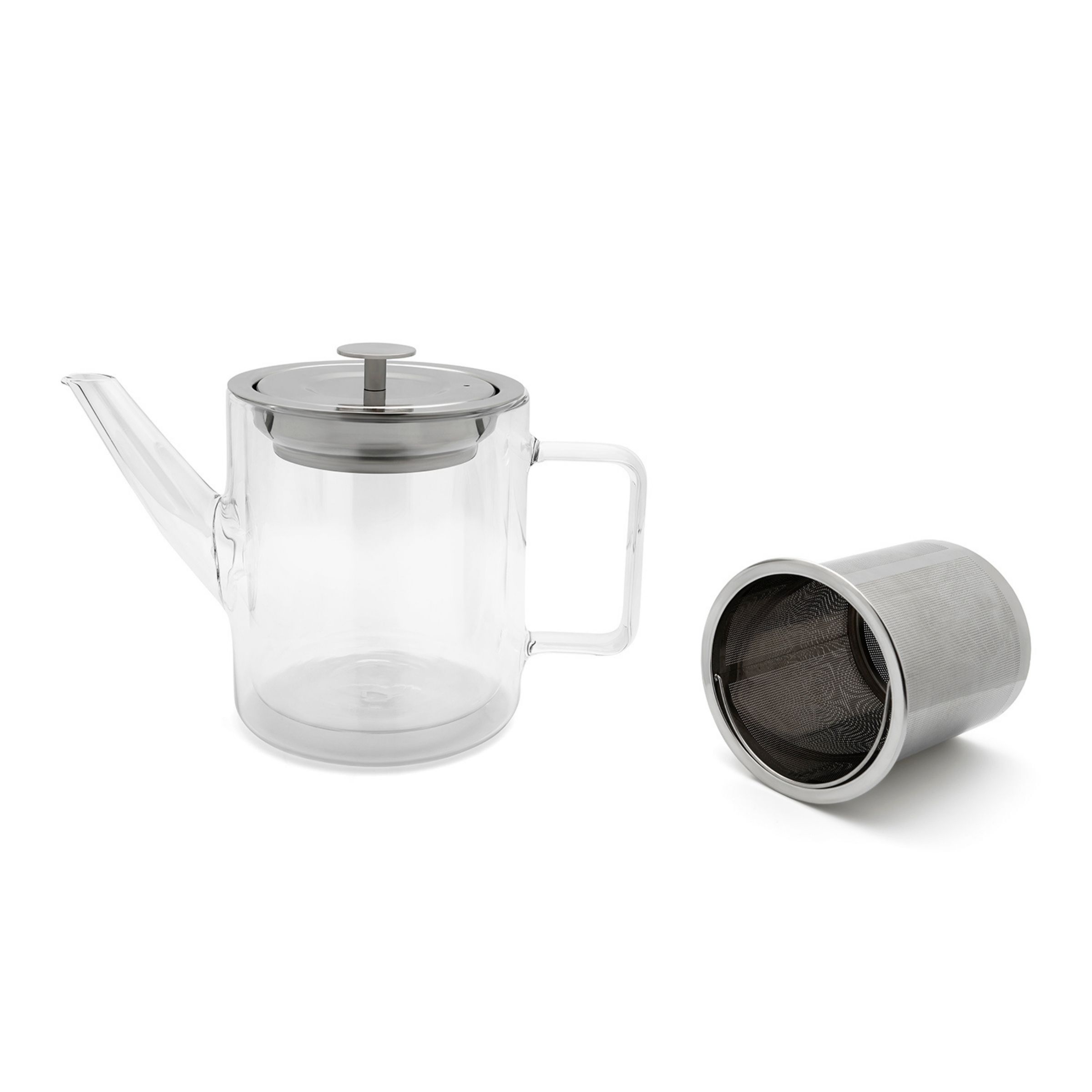 San Remo - Double-walled glass teapot 1 L