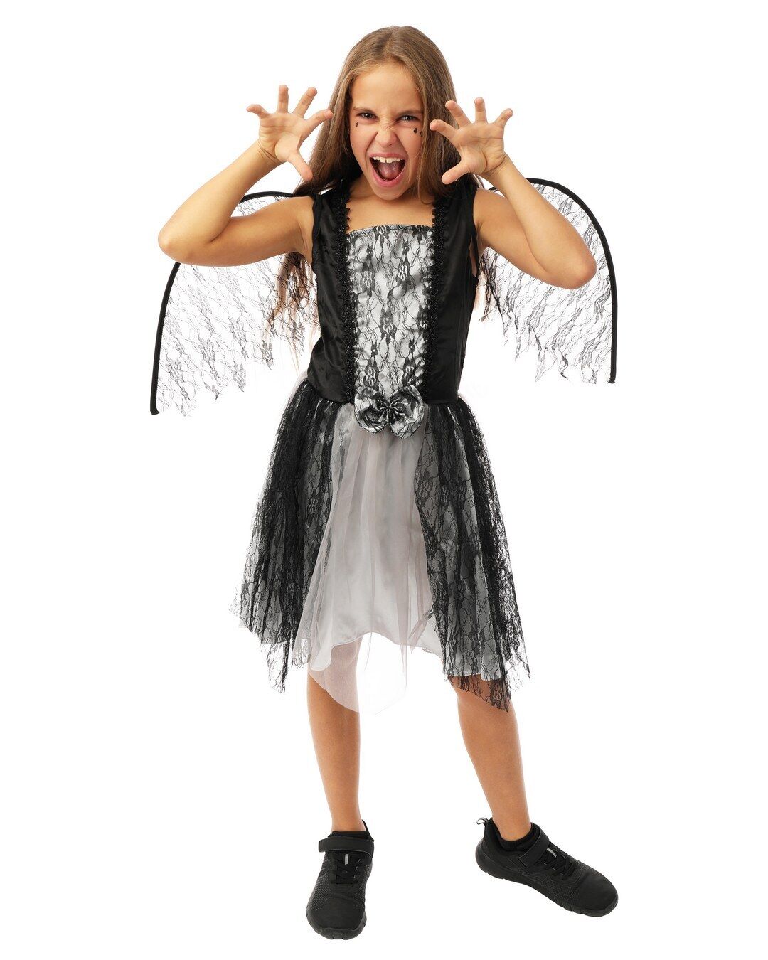Costume ange déchu - noir, gris - fille
