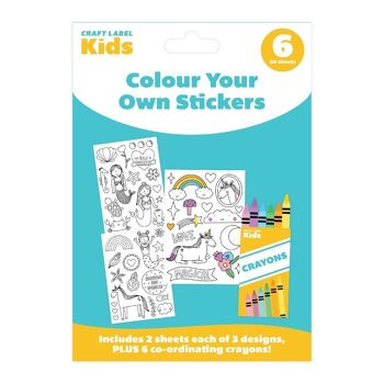 Craft Label Kids Colorez vos propres autocollants - Fantaisie 1