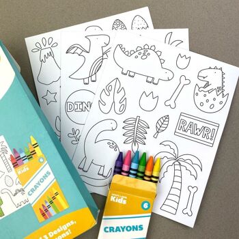 Craft Label Kids Colorez vos propres autocollants - Dinosaure 4