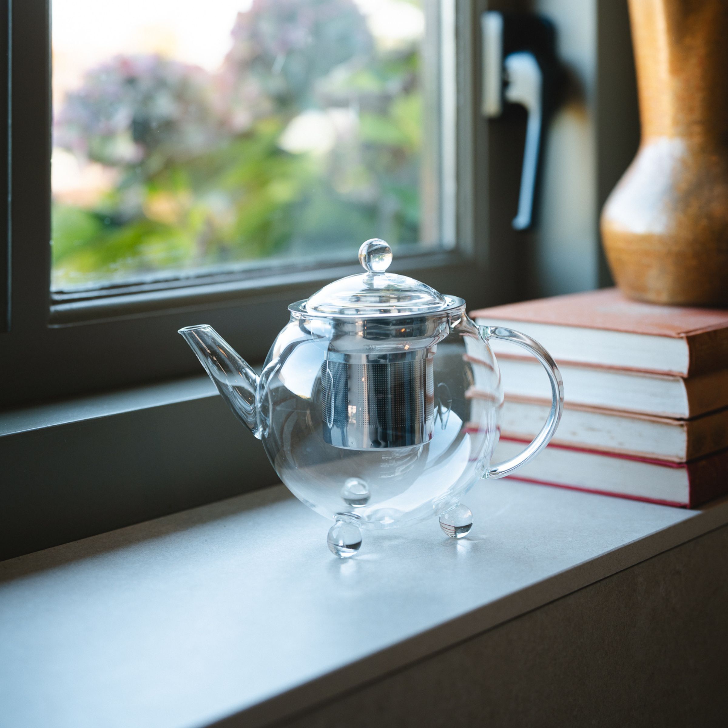 Bella Round - Teekanne aus Borosilikatglas 0.5 Liter mit Edelstahlfilter