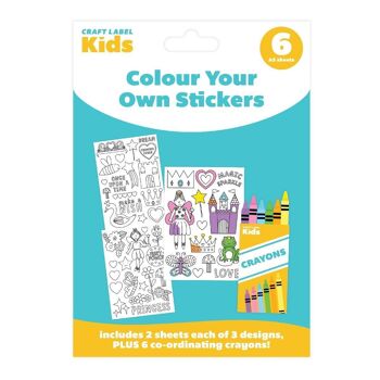 Craft Label Kids Colorez vos propres autocollants - Fairy Princess 1
