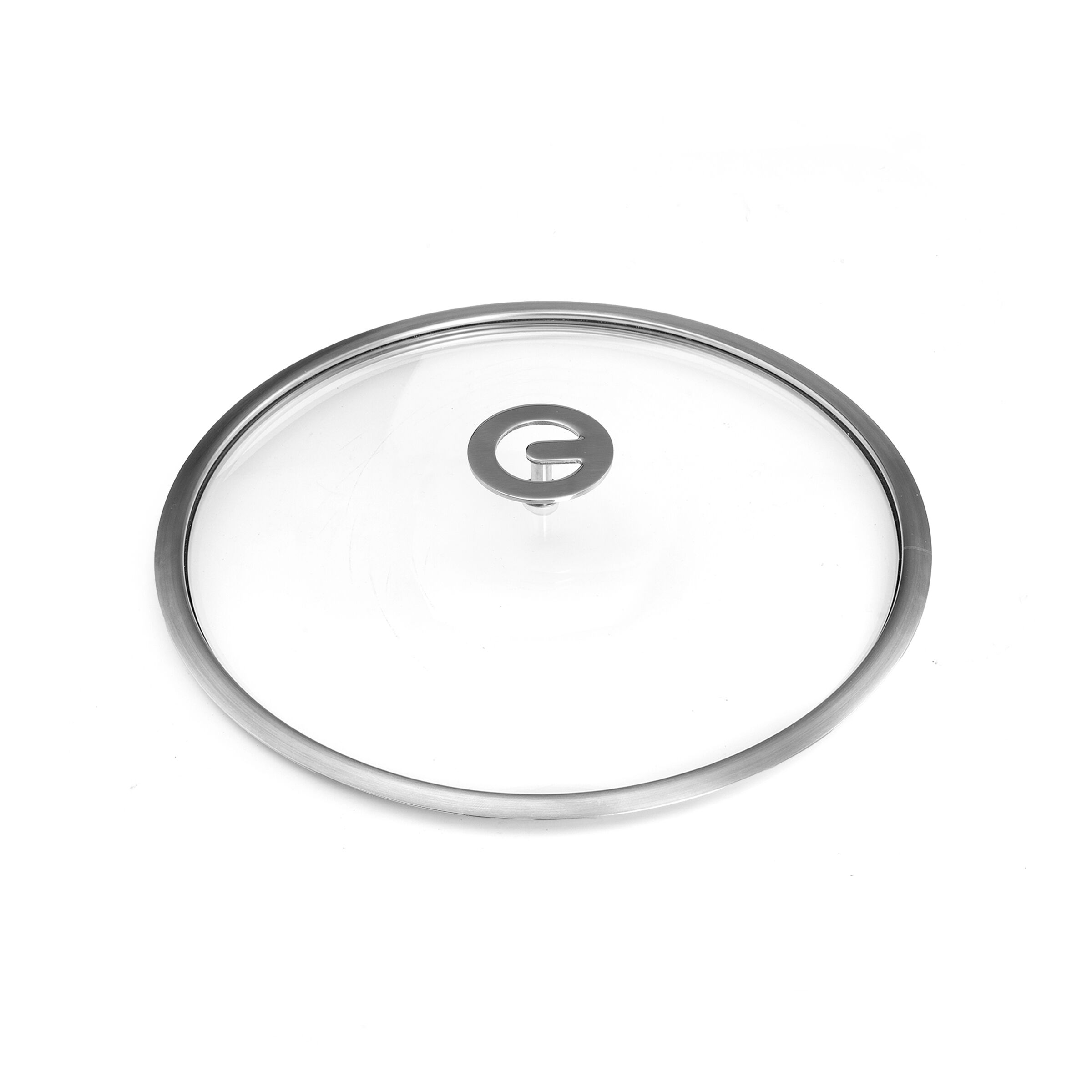 Universal - 32 cm lid made of tempered glass and stainless steel