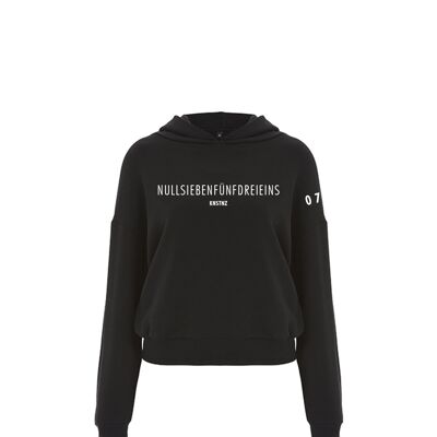 KONSTANZ - Damen Hoodie Crop Schwarz