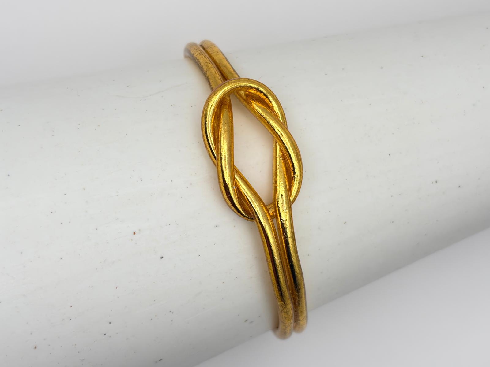 JONC BOUDDHISTE FIN BOUCLE DORE