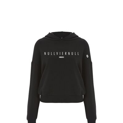 HAMBURG - Damen Hoodie Crop Schwarz