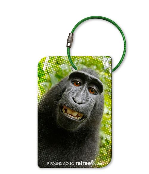 retreev™ Smart Luggage Tag | NFC & QR Code with Messaging Service - Monkey