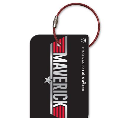 retreev™ Etichetta bagaglio intelligente | Tecnologia NFC e codice QR con messaggistica sicura - Maverick