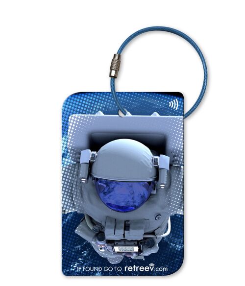 retreev™ Smart Luggage Tag | NFC & QR Code Tech with Secure Messaging - Astronaut