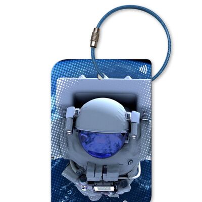 retreev™ Etichetta bagaglio intelligente | Tecnologia NFC e codice QR con messaggistica sicura - Astronauta