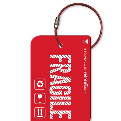 retreev™ Smart Luggage Tag | NFC & QR Code Tech with Secure Messaging - Fragile