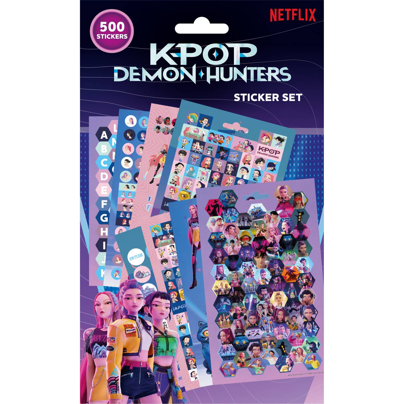 Set di 8 fogli di adesivi K-Pop Demon Hunters - PS2510684_2