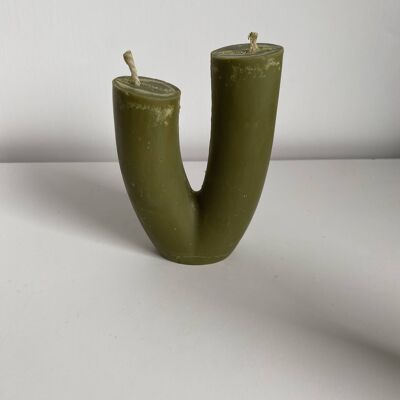 Curl Candle - Olive Green