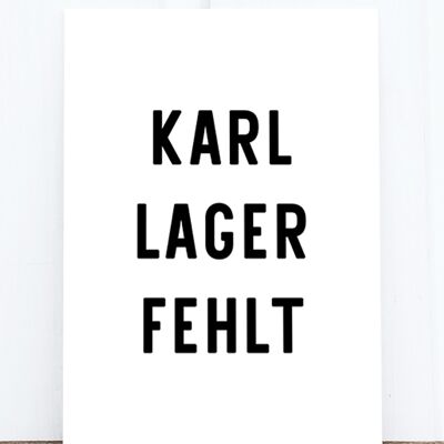 Postkarte: Karl Lager Fehlt HF