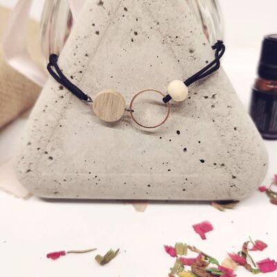 Pulsera de madera con estilo simple_Circulo