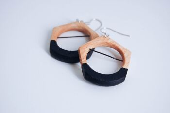 Boucles d'oreilles en bois_Pendentif_Noir_VariusDesign 3