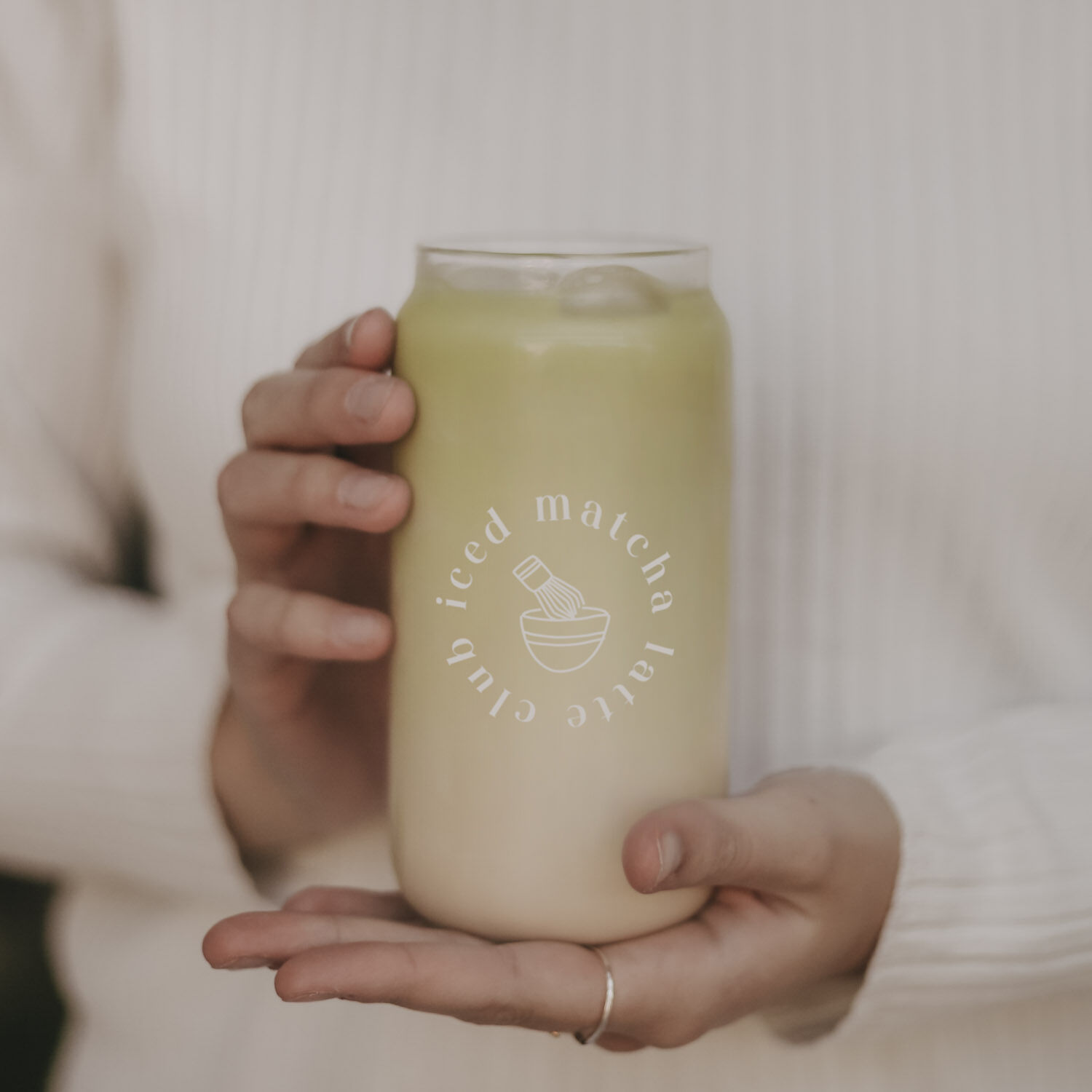 Tall drinking glass Iced matcha latte club (PU = 6 pcs.) ) 