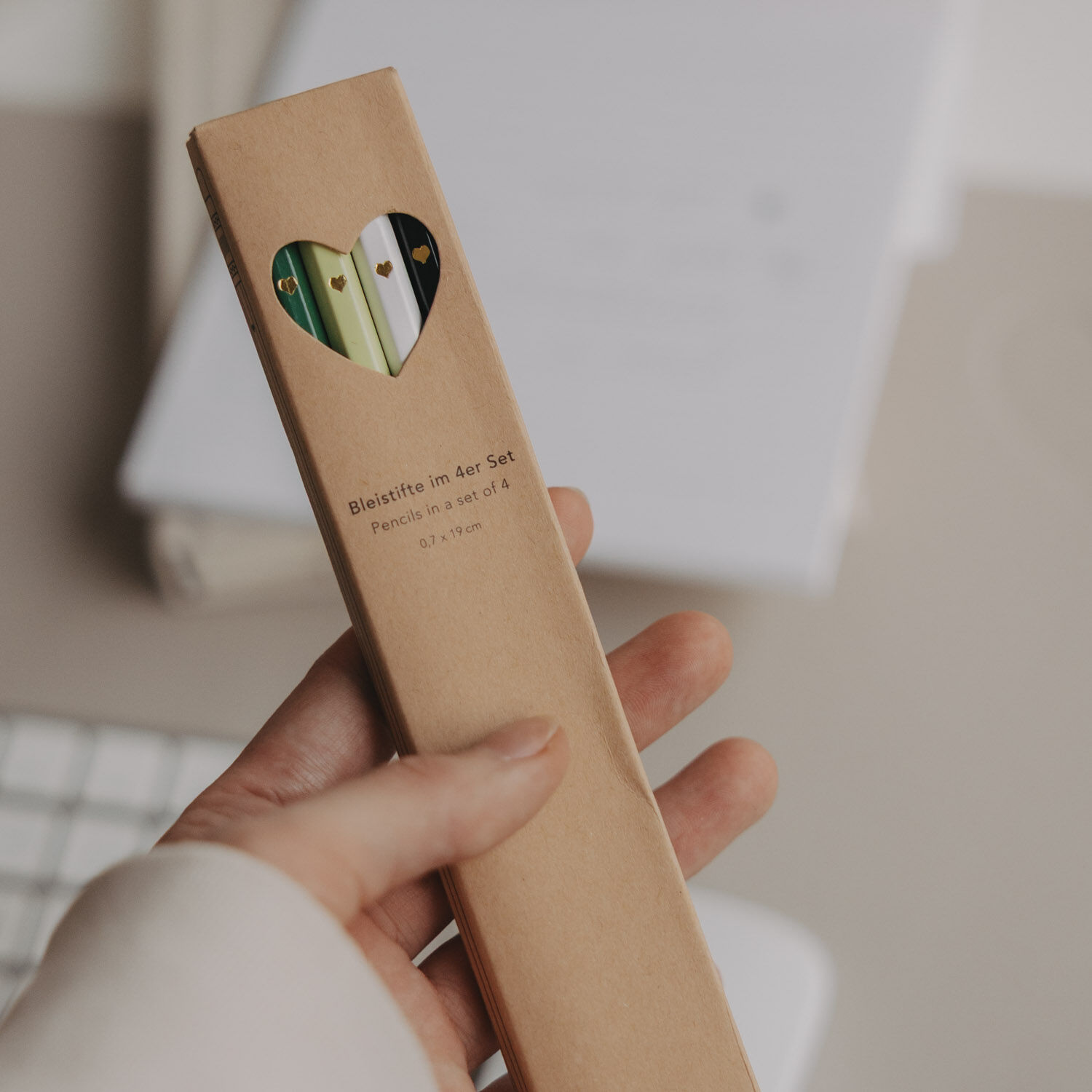 Green pencil set, 4 pieces (PU = 10 sets)