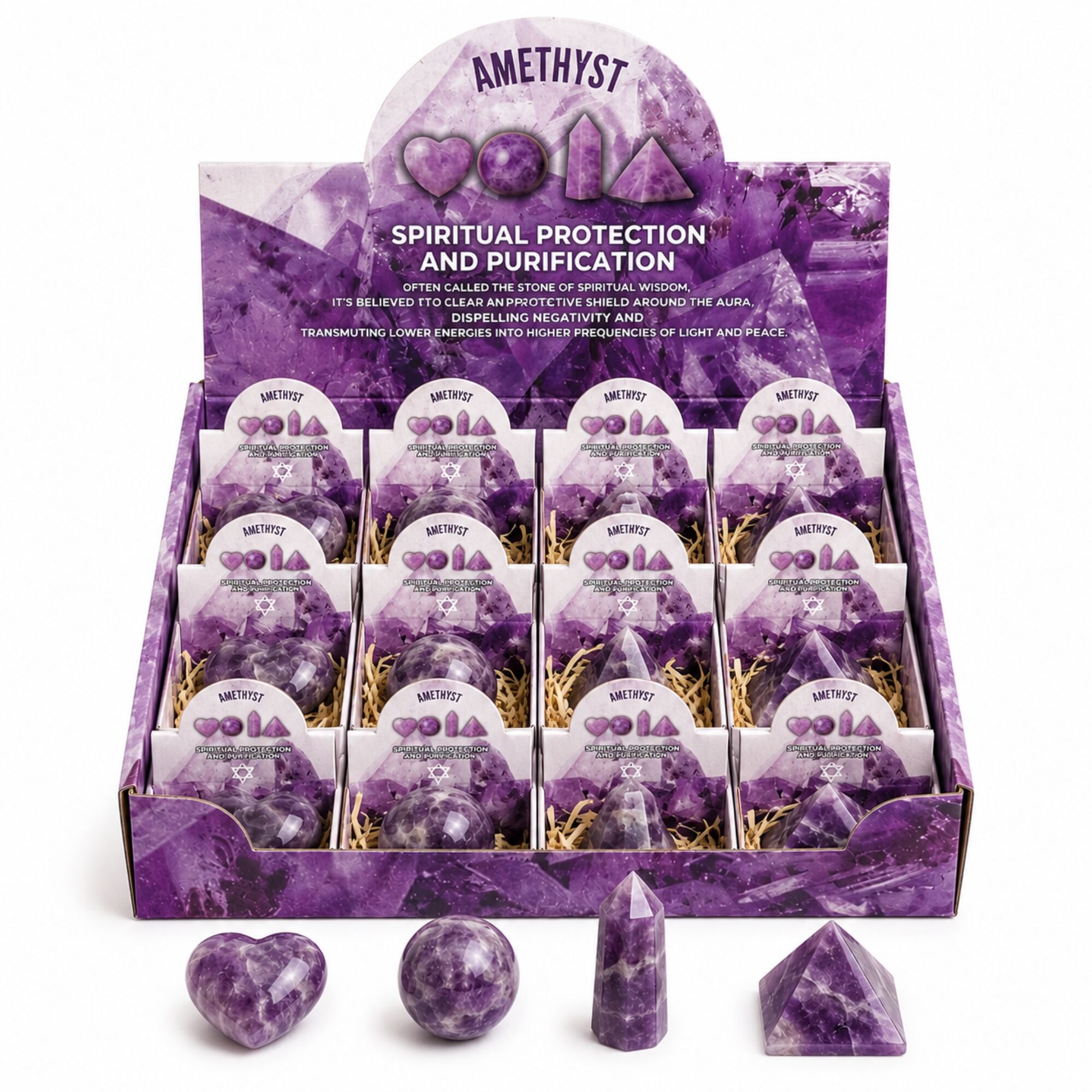 12x Piedras preciosas variadas - Amatista