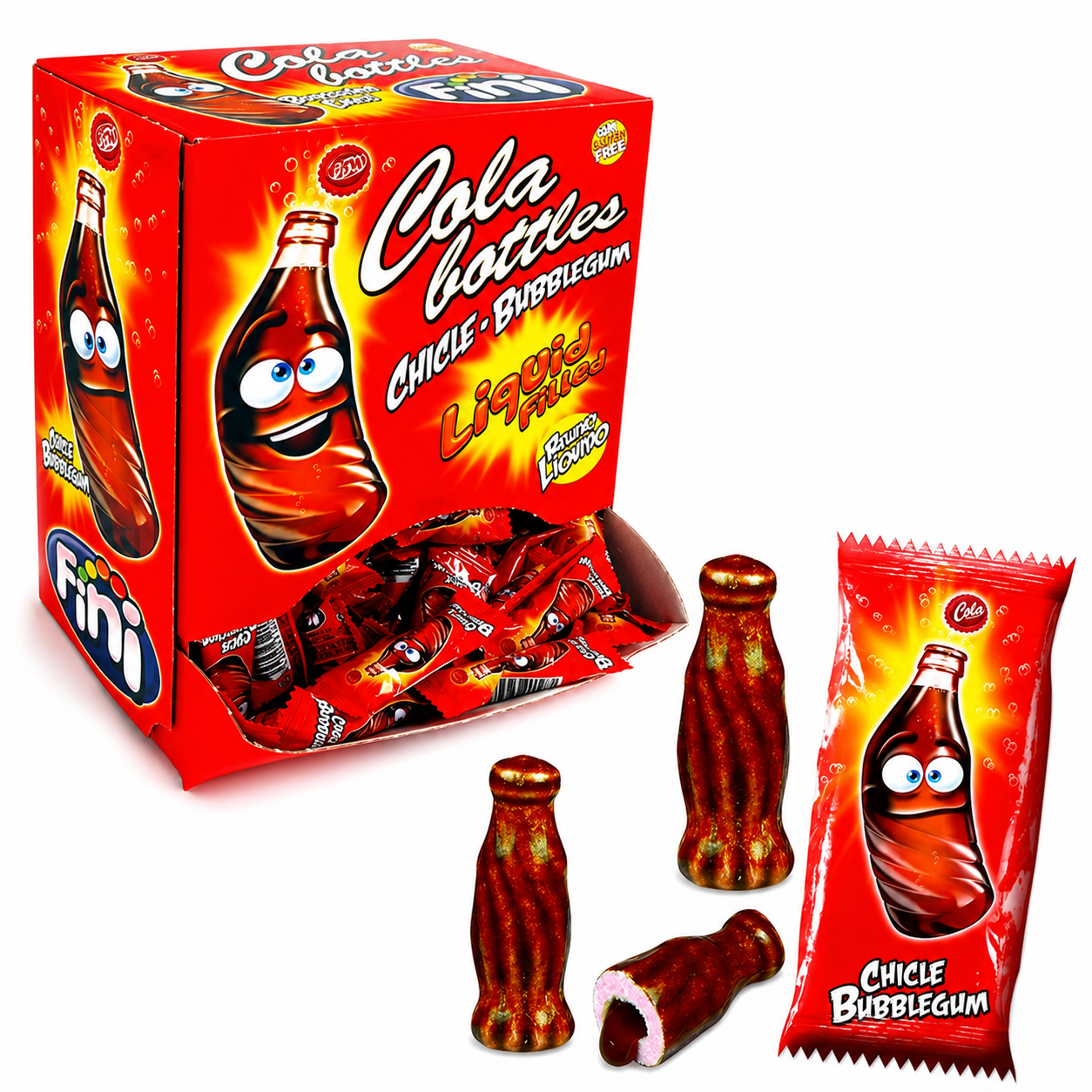 Cola Flavored Chewing Gum Bottles – Box of 200 Cola Flavored Chewing Gums