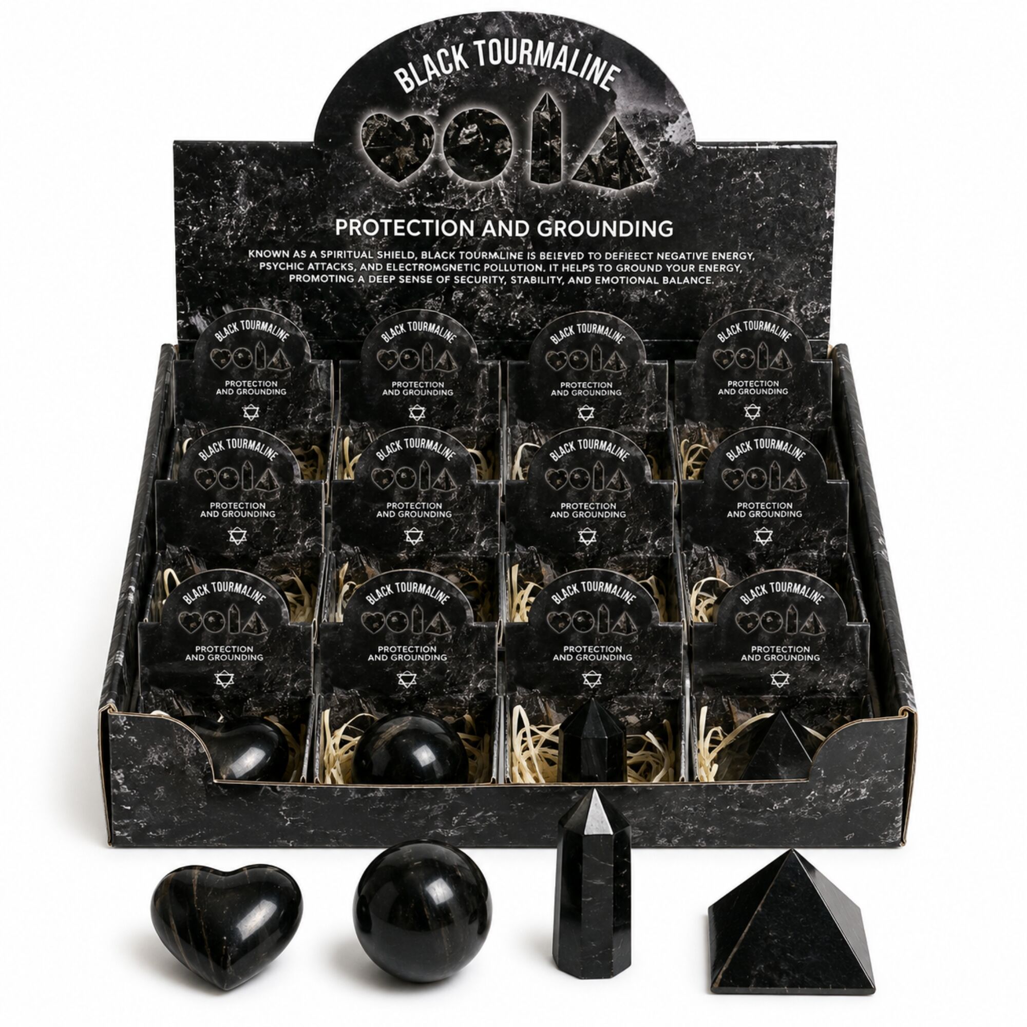 12x Piedras preciosas variadas - Turmalina negra
