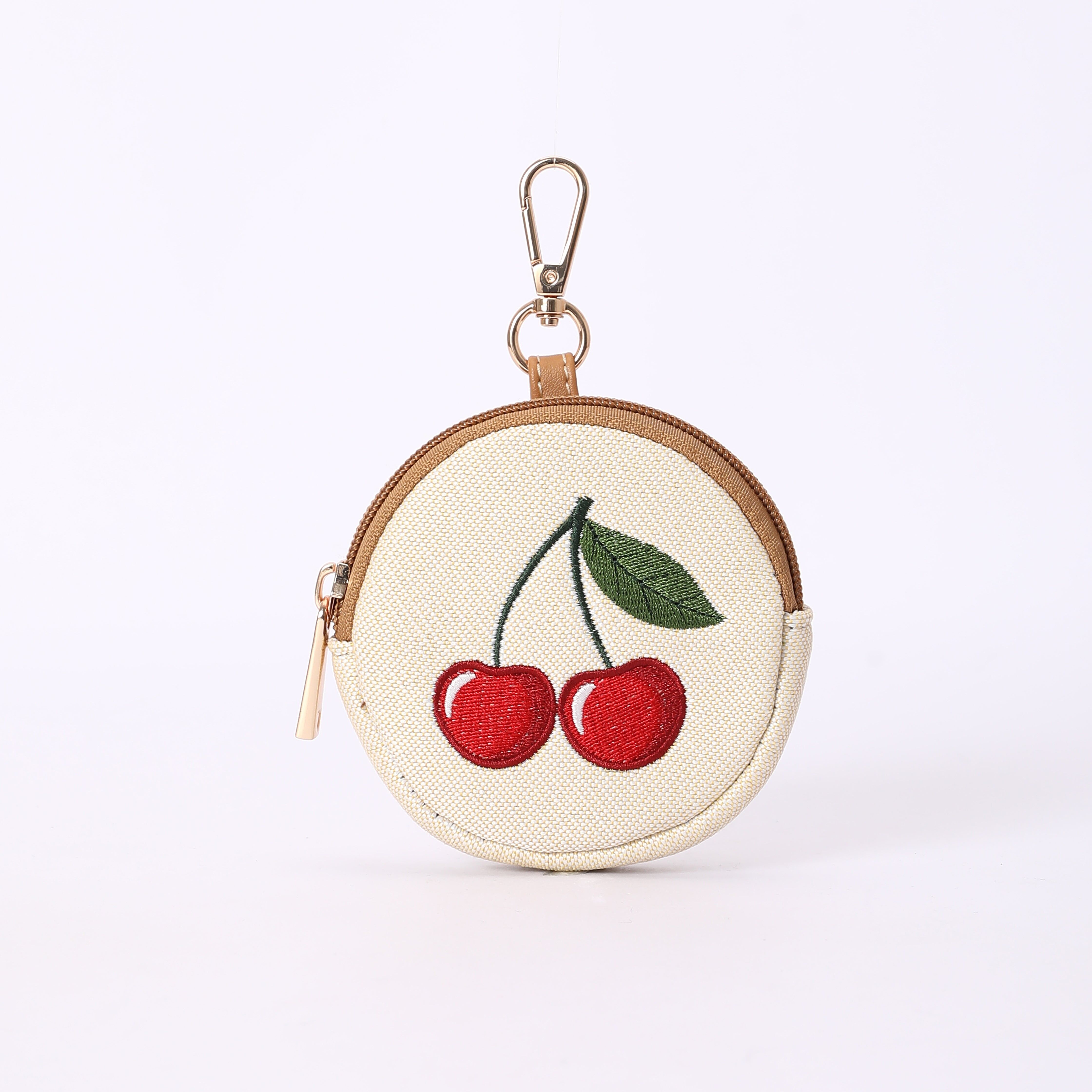 Signare London - Cherry Bubble Zip Charm on Cream Backdrop