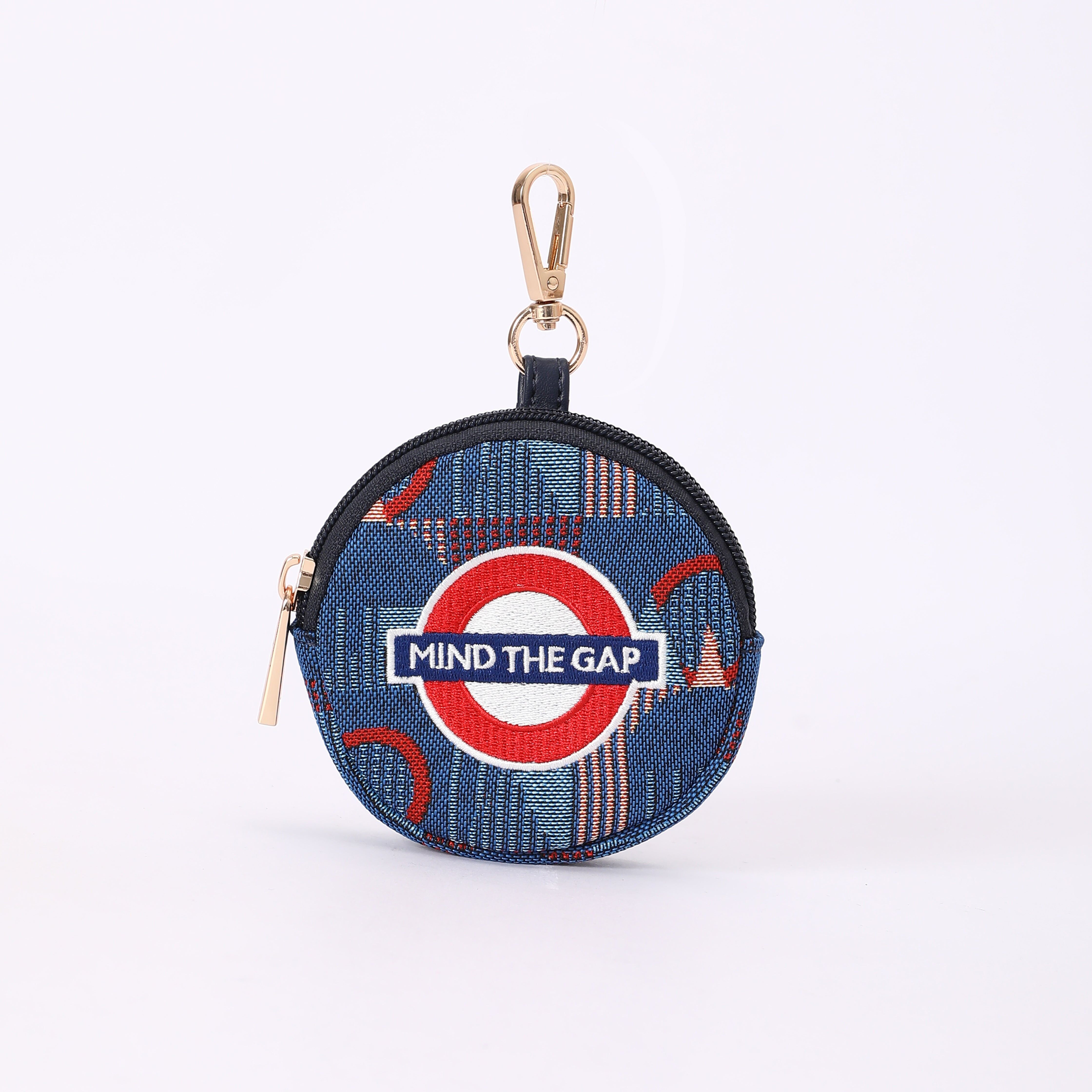 Signare London - Bubble Zip Purse Charm TFL Piccadilly Moquette Mind the Gap