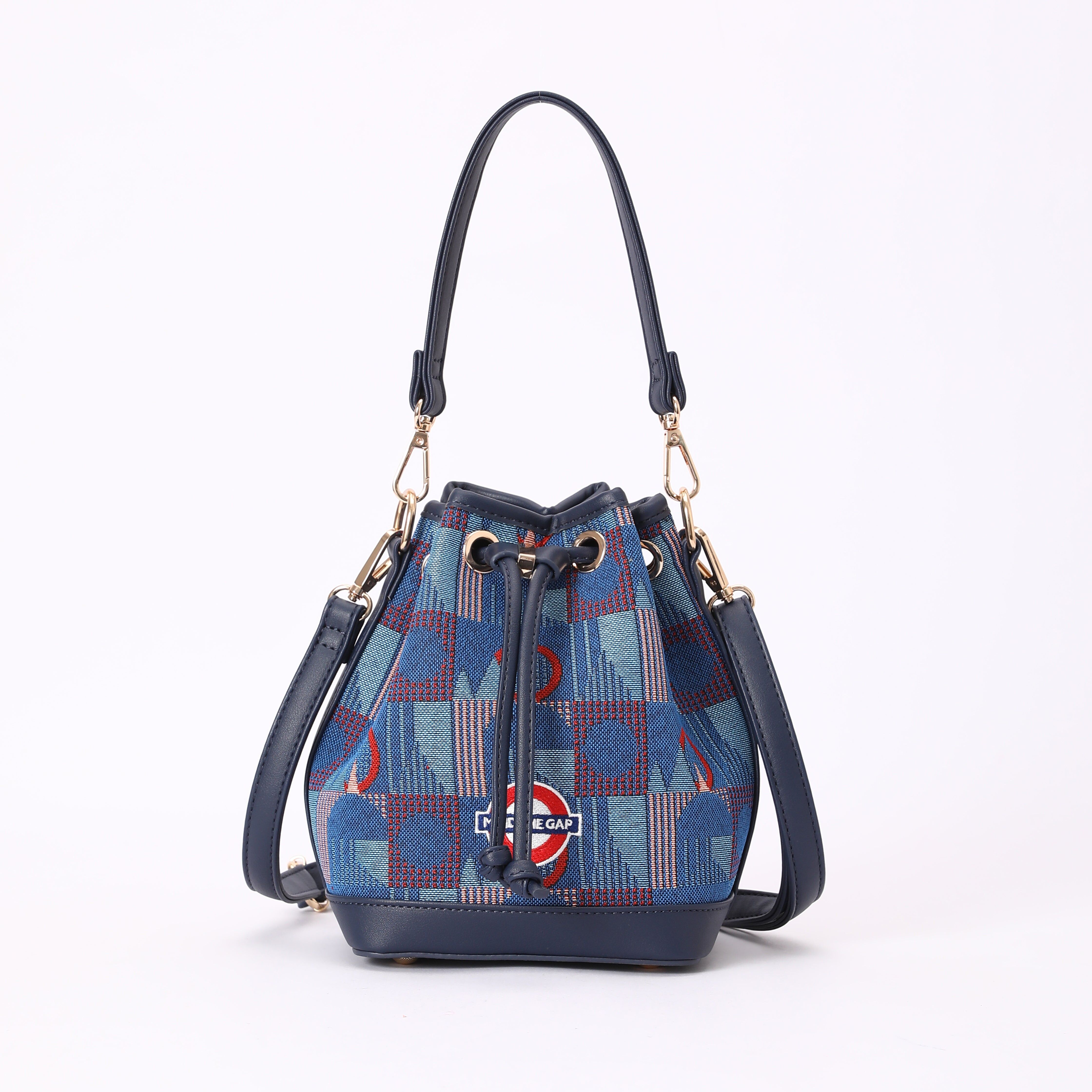 Signare London - Bucket Handbag TFL Piccadilly Moquette Mind the Gap