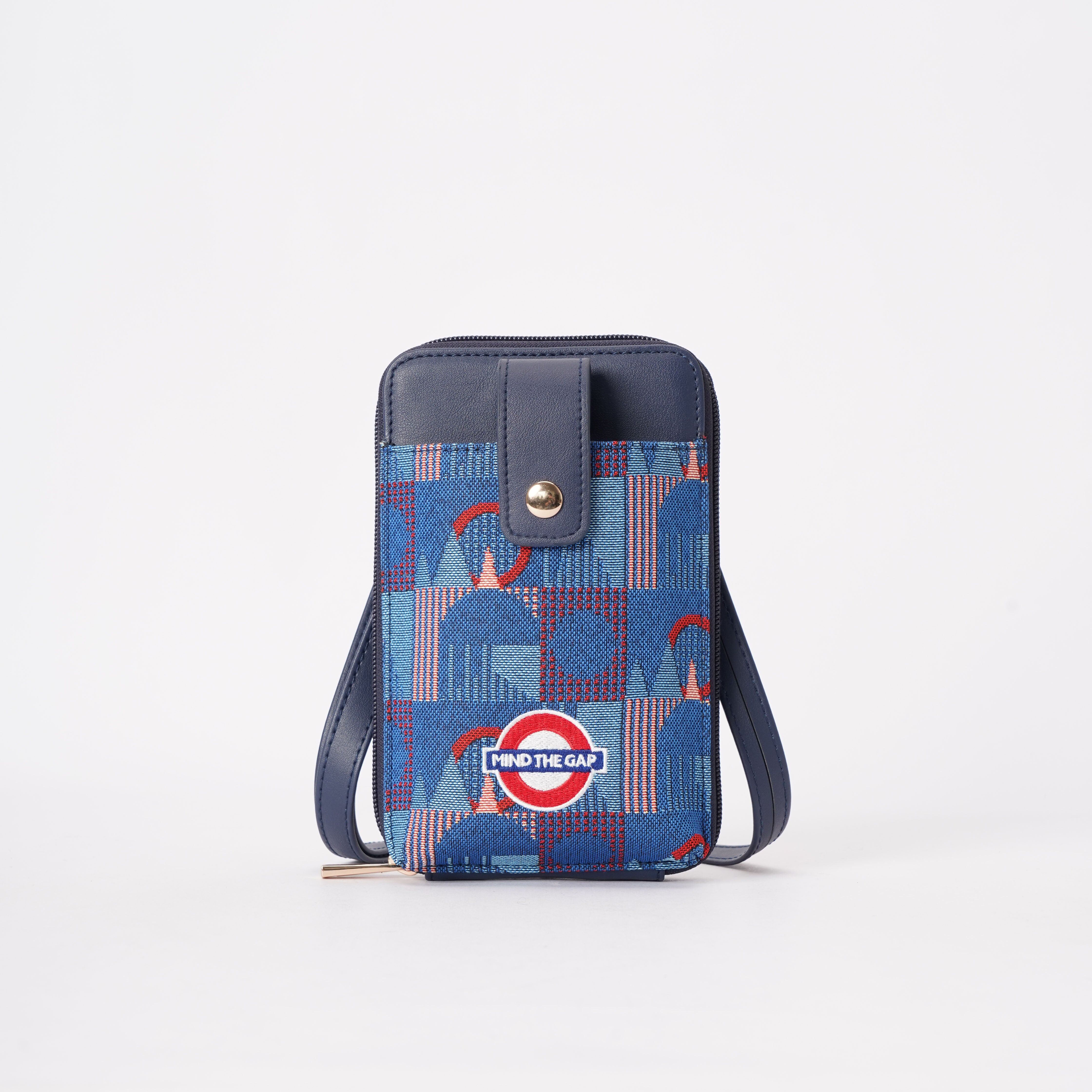 Signare London - Smart Phone Bag TFL Piccadilly Moquette Mind the Gap