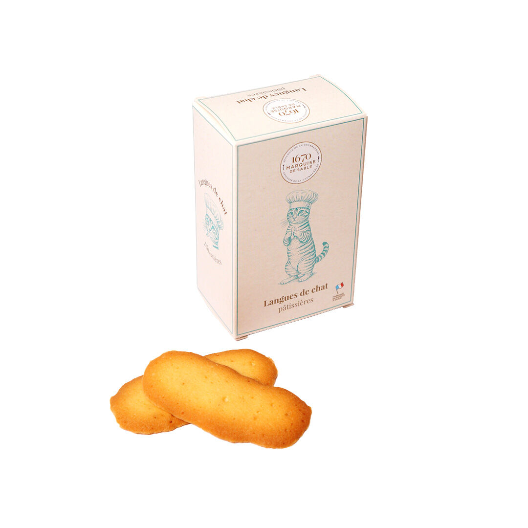 Gebäckartige Katzenzungenkekse – Minipackung 40 g – Weihnachtsgeschenk