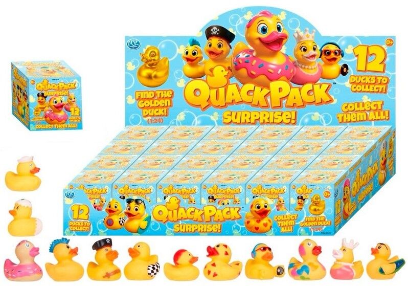 Canard Quack Pack 5,5 cm en boîte surprise 12+1 assortis en présentoir (24)