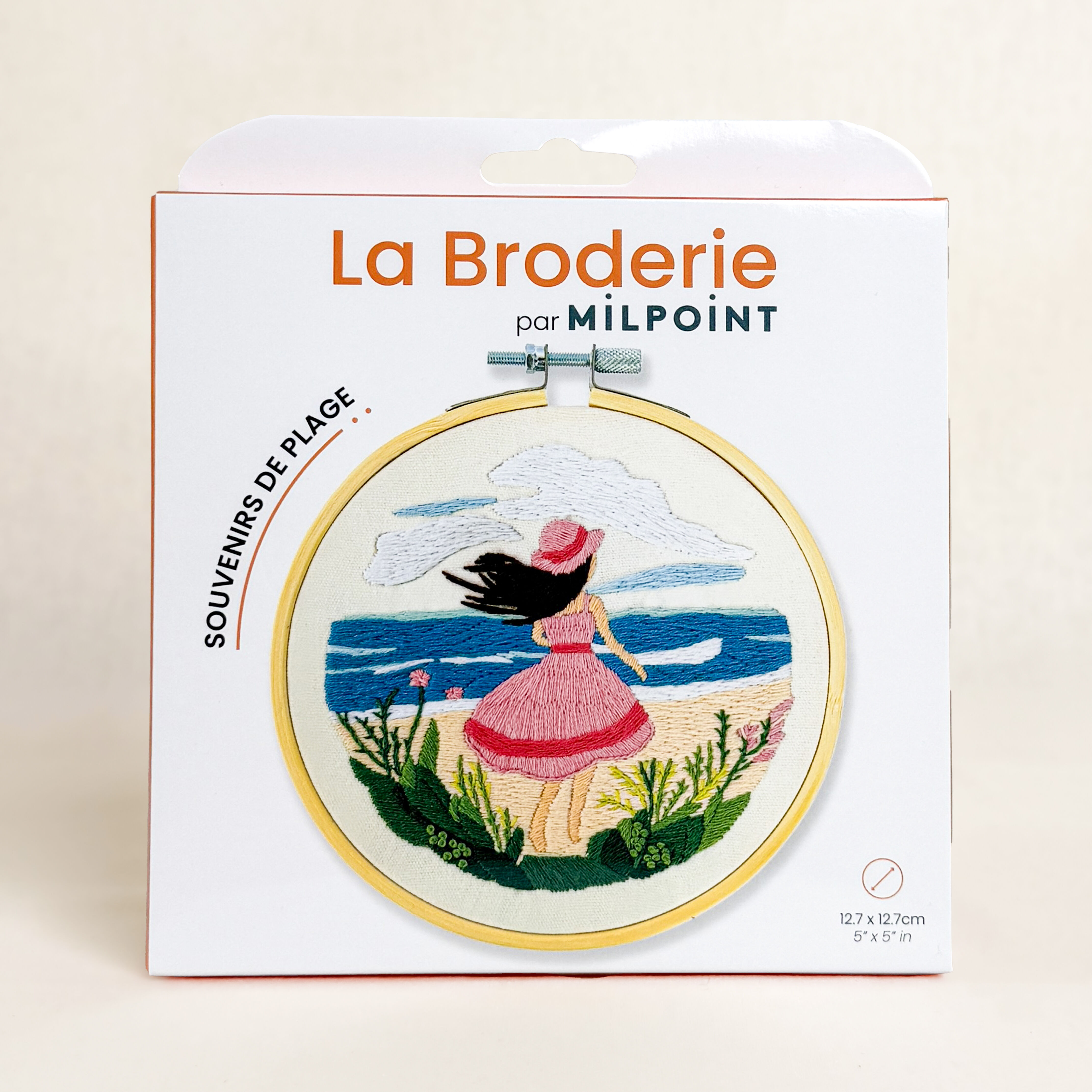 Kit da ricamo con tamburo da 15 cm - Souvenir da spiaggia